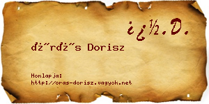 Órás Dorisz névjegykártya